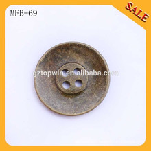 MFB69 Custom 4 Hole Metal Fancy logo boutons de couture pour vêtements